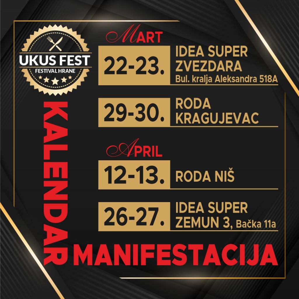 Kalendar manifestacija za mart-april - Ideja i Roda - 1080x1080 px